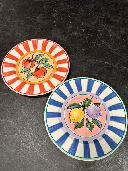 Pretty striped plates to use as decor 

#LTKhome #LTKfindsunder50 #LTKstyletip