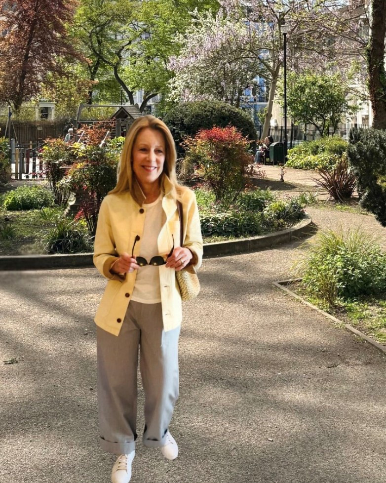 Spring travel outfits. 
A nice alternative to a blazer or jean jacket is a work jacket, also called a barn coat. This was the perfect layer with  temps  in the 60s or low 70s. And the boxy cut makes it easy to layer underneath.

I love this butter yellow color for spring. 🌼

I am linking some similar options at various price points. 

#LTKTravel #LTKStyleTip #LTKOver40