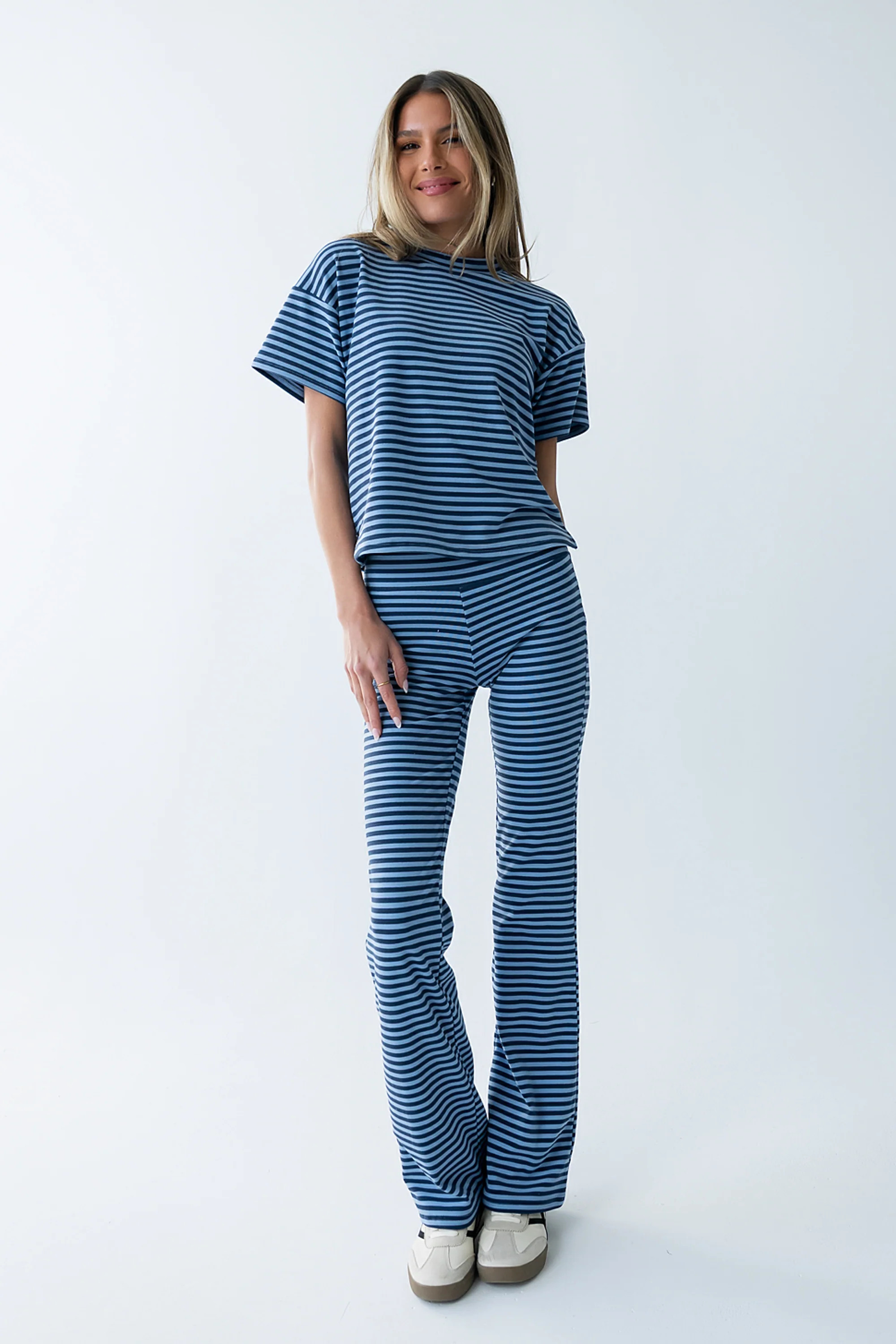 Jannet Striped Top in Navy | Böhme US