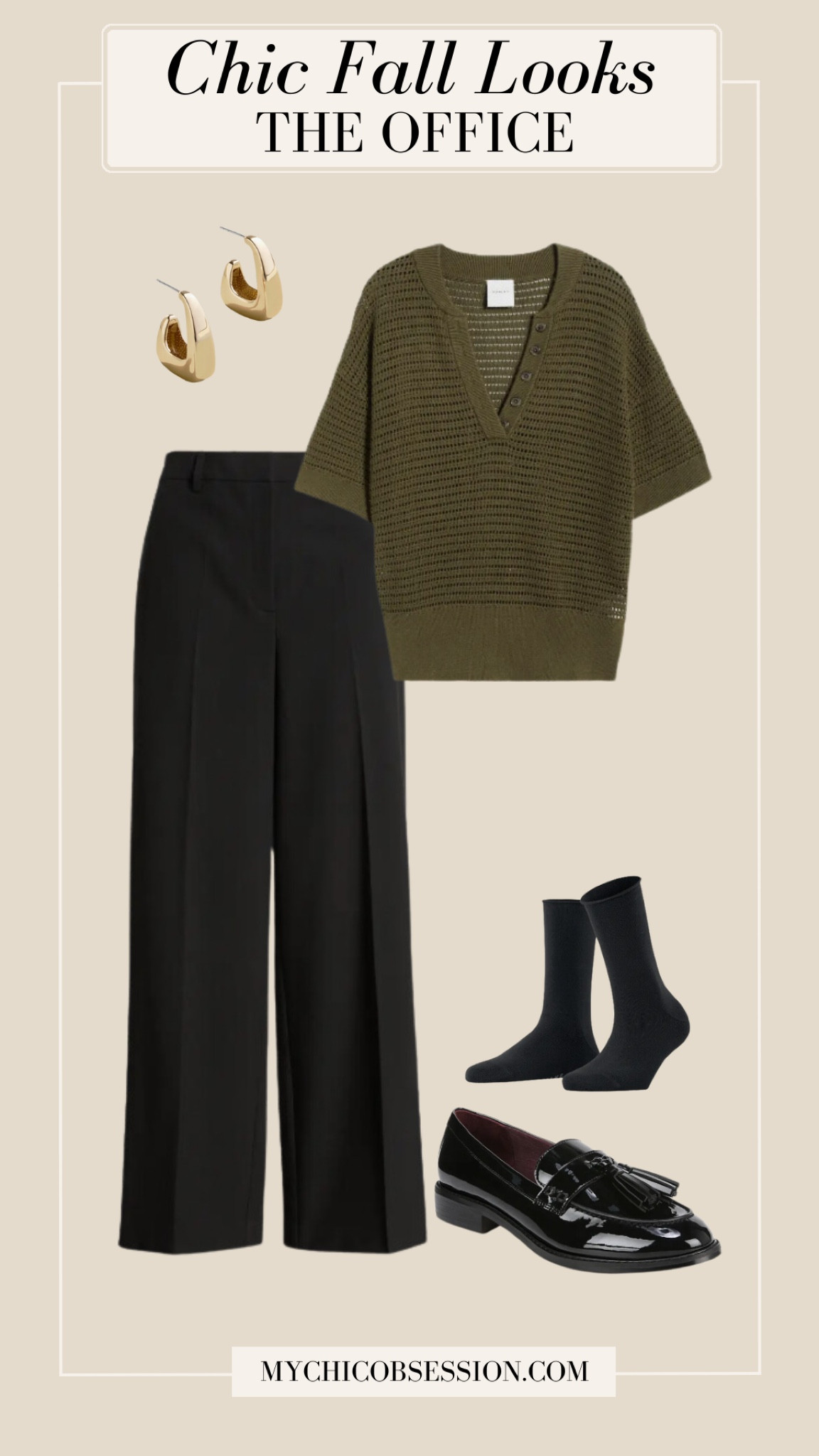 A short sleeve knit collared top is the perfect transitional piece for fall. Pair it with wide-legged trousers, black socks and loafers, and gold earrings for the perfect workwear look.

#LTKStyleTip #LTKWorkwear #LTKxNSale