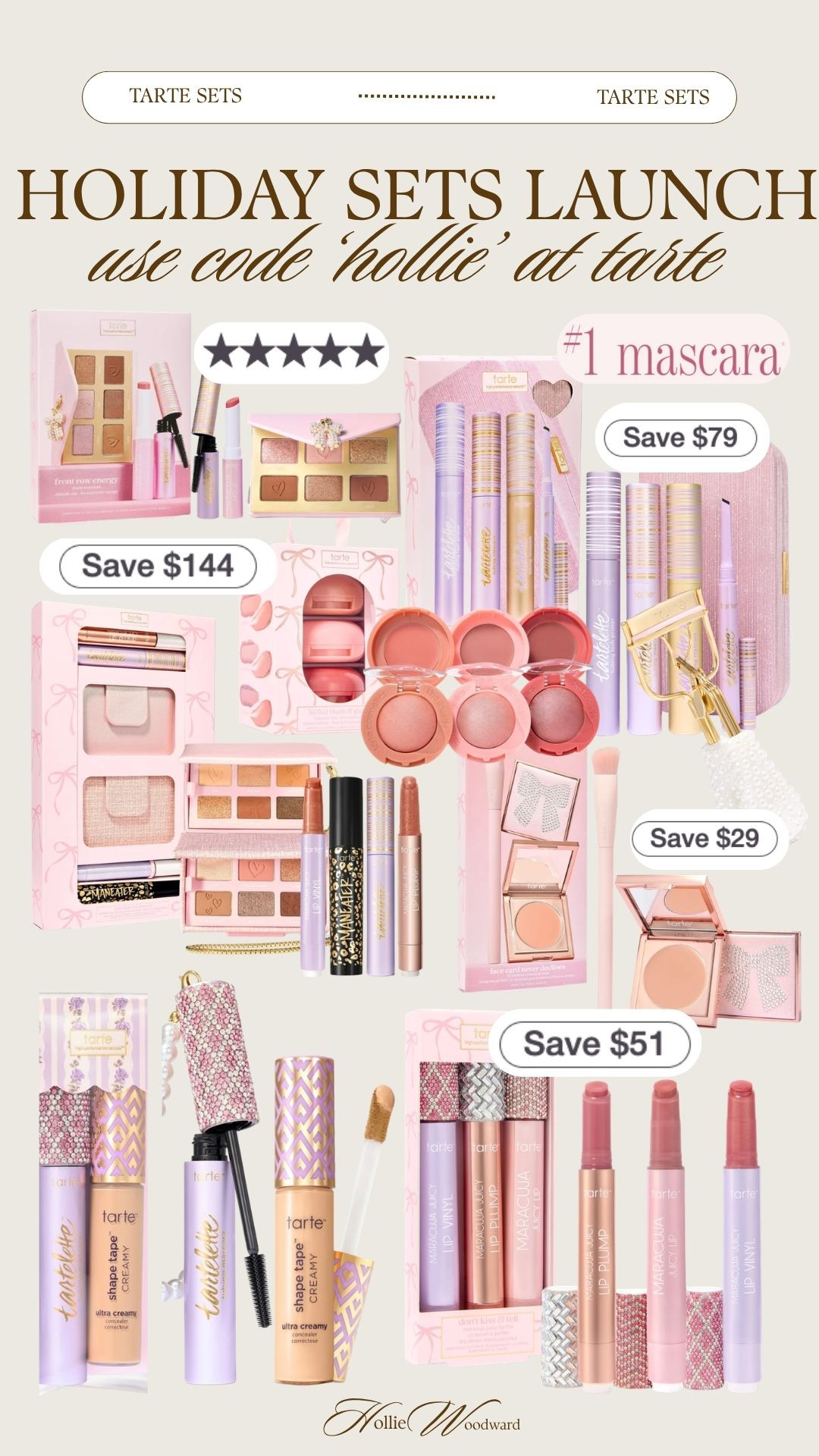 use code "hollie" for $$$ off these new tarte sets! @Tarte #ad