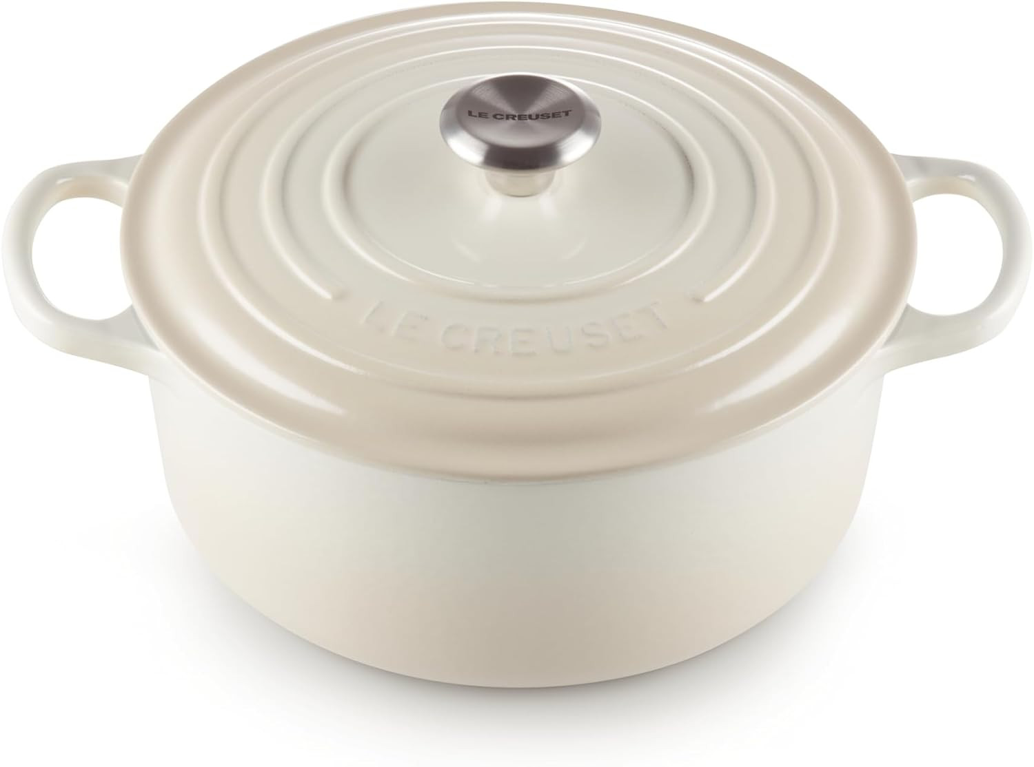 Le Creuset Enameled Cast Iron Signature Round Dutch Oven, 5.5 qt., Meringue | Amazon (US)