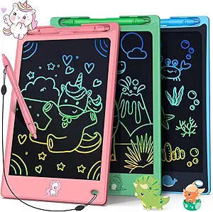 FLUESTON LCD Writing Tablet for Kids,Drawing Tablet for Boys Girls 3 4 5 6 7 8 year, 8.8 Inch 3pc... | Amazon (US)