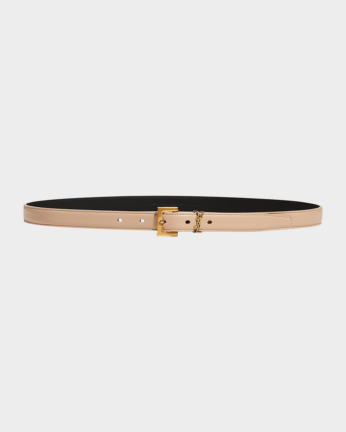 YSL Monogram Leather Belt | Neiman Marcus
