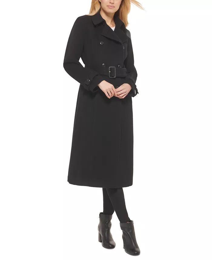 Women's Double-Breasted Belted Trench Coat | Macys (US)