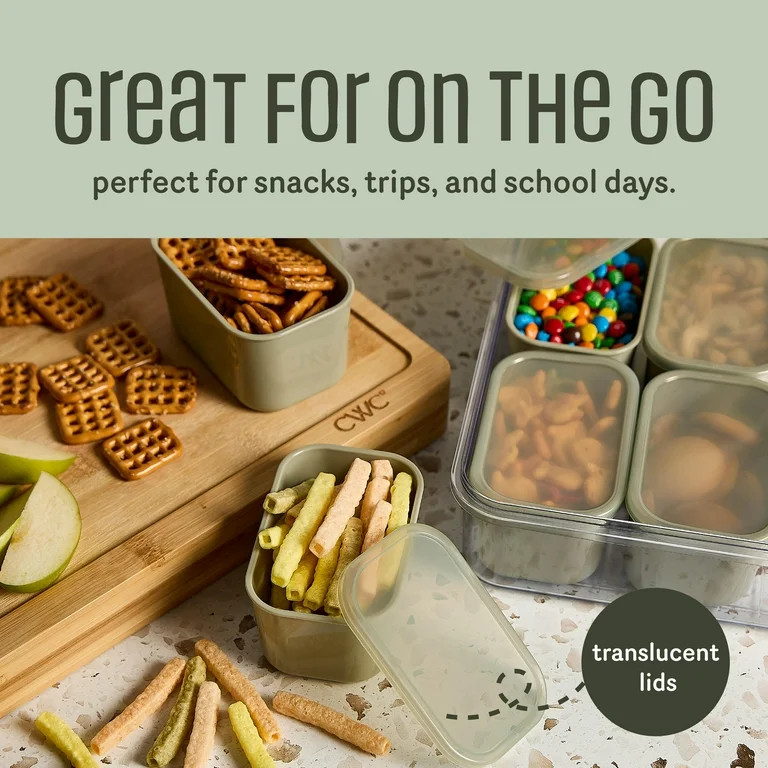 Cook With Color 8-Compartment Snackle Box, Charcuterie Container, Divided Serving Tray with Lid a... | Walmart (US)