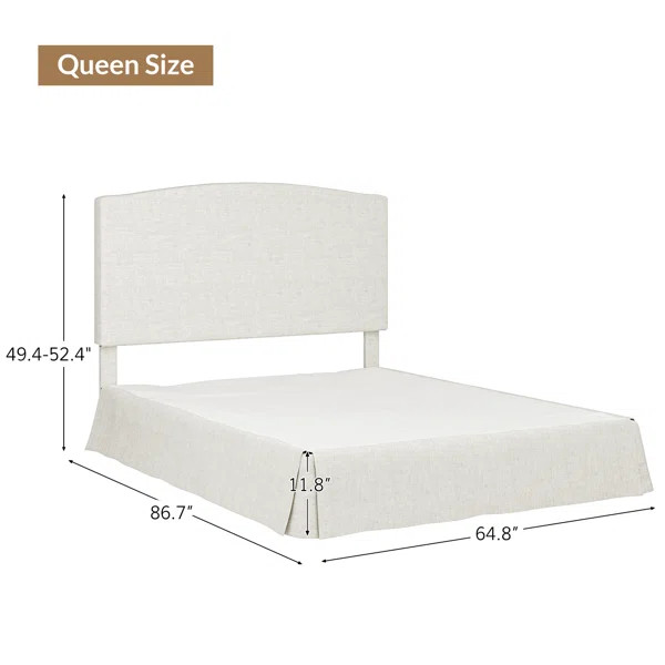 Finnin Modern Contemporary Justus Upholstered Platform Bed With Washable Slipcover | Wayfair North America