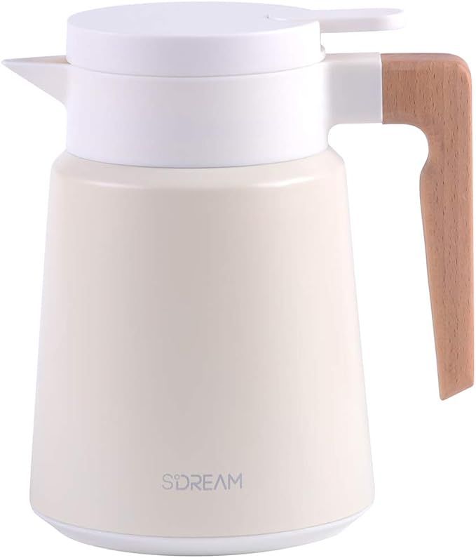 SDREAM Coffee Carafe Stainless Steel,Heavy Duty Thermal Carafe,Double Walled Insulated Vacuum Fla... | Amazon (US)