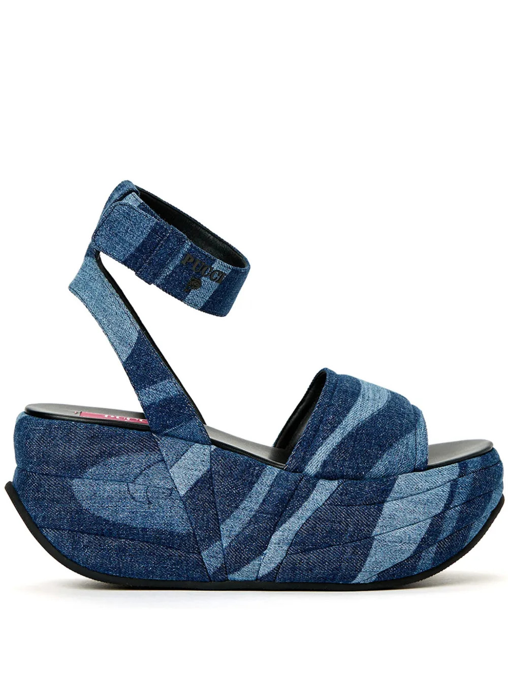 PUCCI Pucciami Denim Platform Sandals - Farfetch | Farfetch Global
