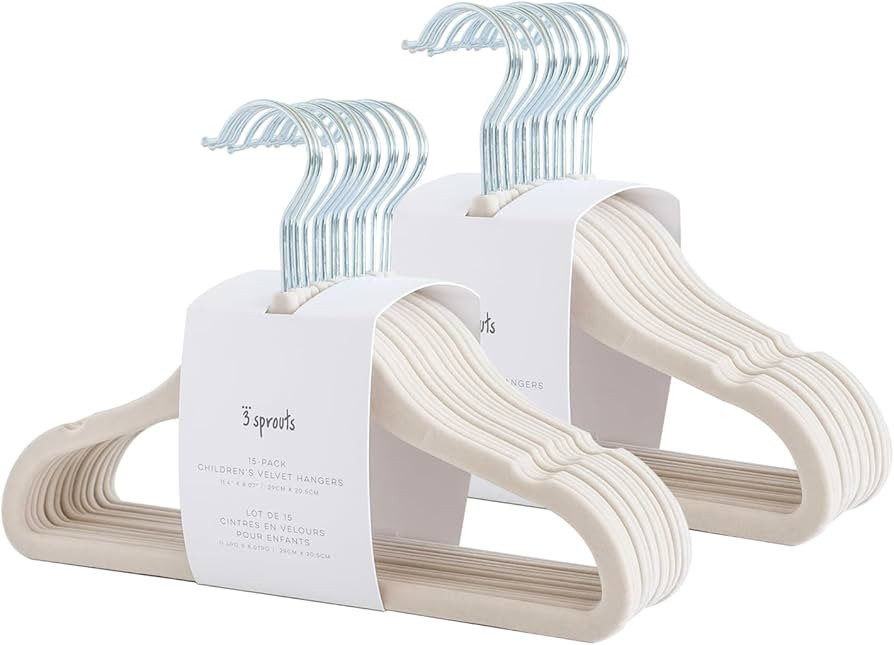 3 Sprouts Velvet Baby Hangers - Non-Slip, Infant & Toddler Velvet Hangers - Slim Kids Hangers & B... | Amazon (CA)