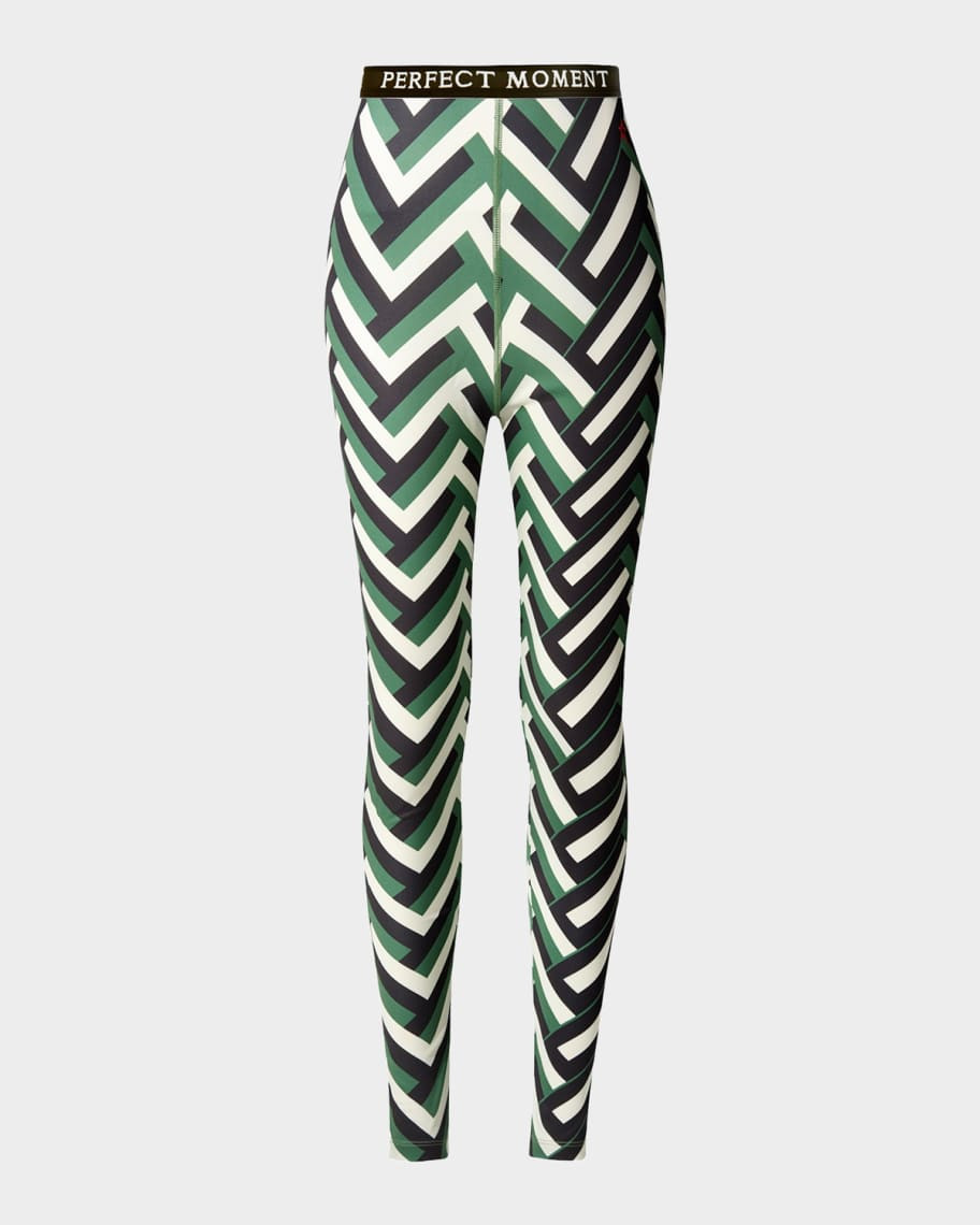 Perfect Moment Printed Base Layer Leggings | Neiman Marcus