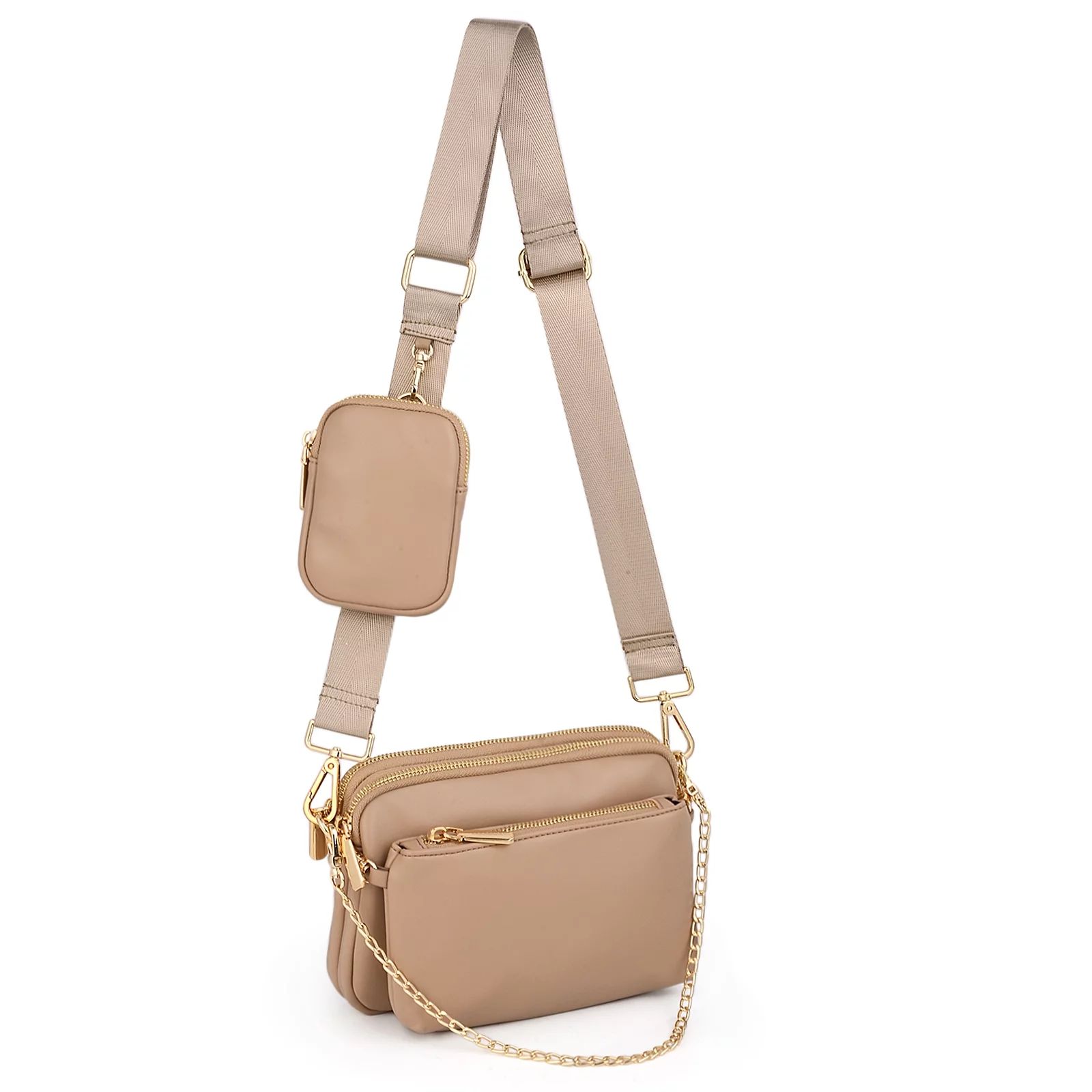 UTO Small Crossbody Bag for Women PU Leather 3 in 1 Fashion Multipurpose Handbags Shoulder with C... | Walmart (US)