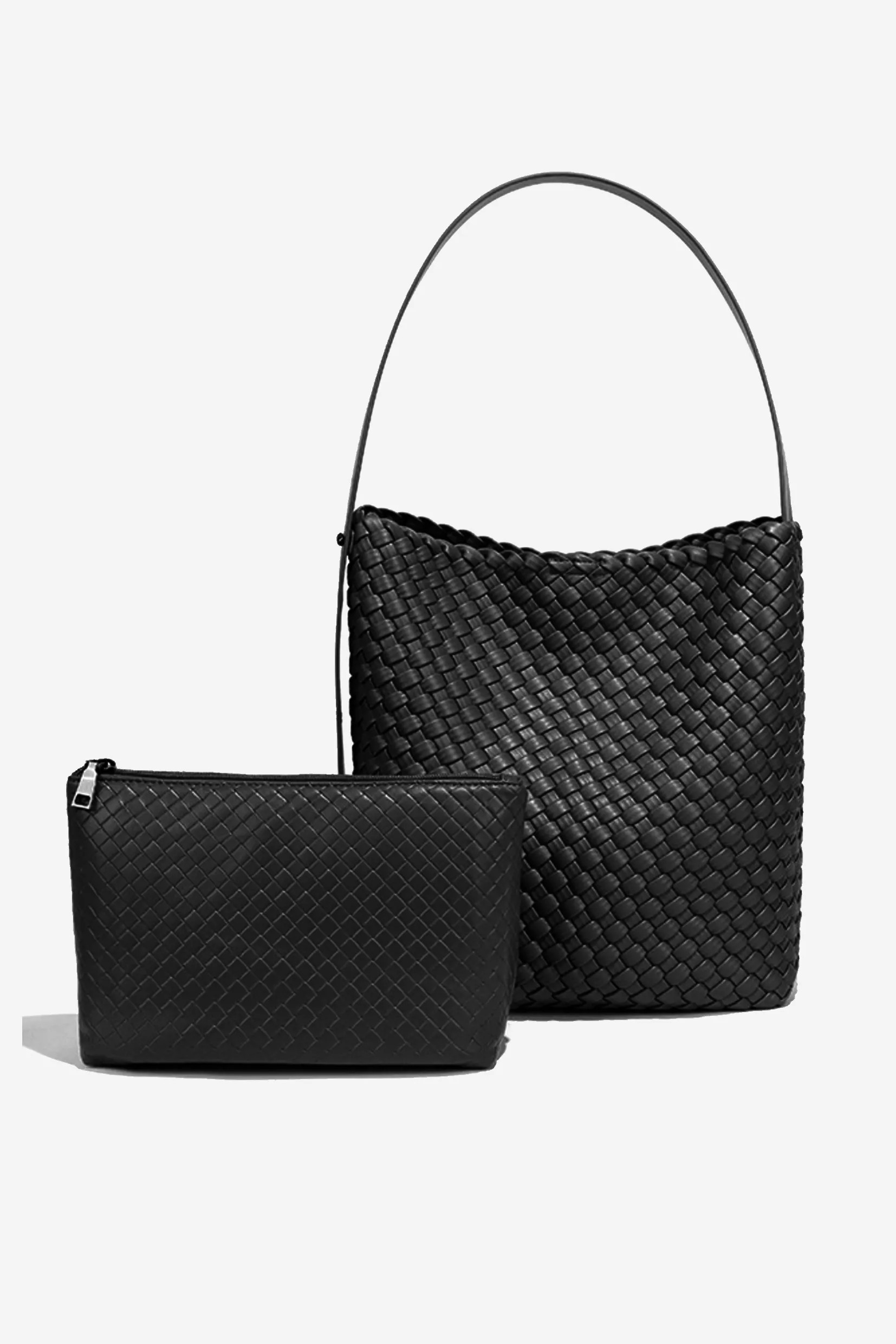 Braided Shoulder - Handbag In Black | Boohoo.com (UK & IE)