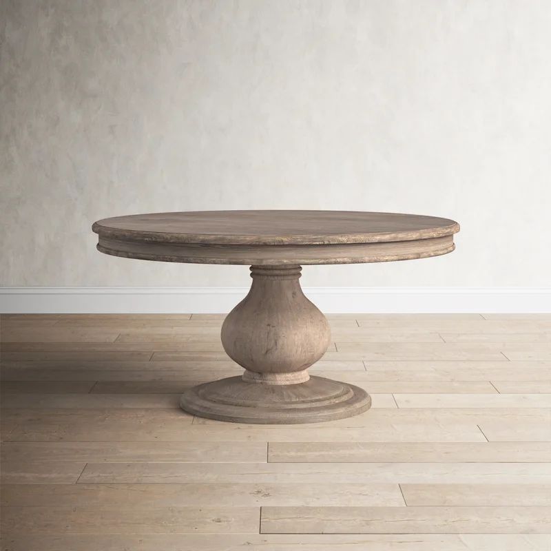 Hudson 60'' Pine Solid Wood Pedestal Dining Table | Wayfair North America