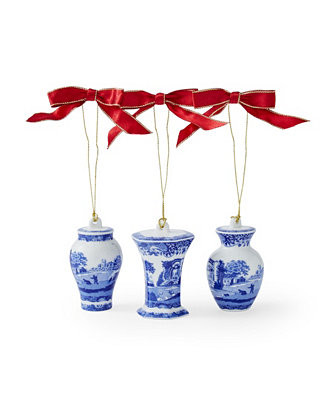 Spode Blue Italian Mini Urn Ornaments, Set of 3 - Macy's | Macy's