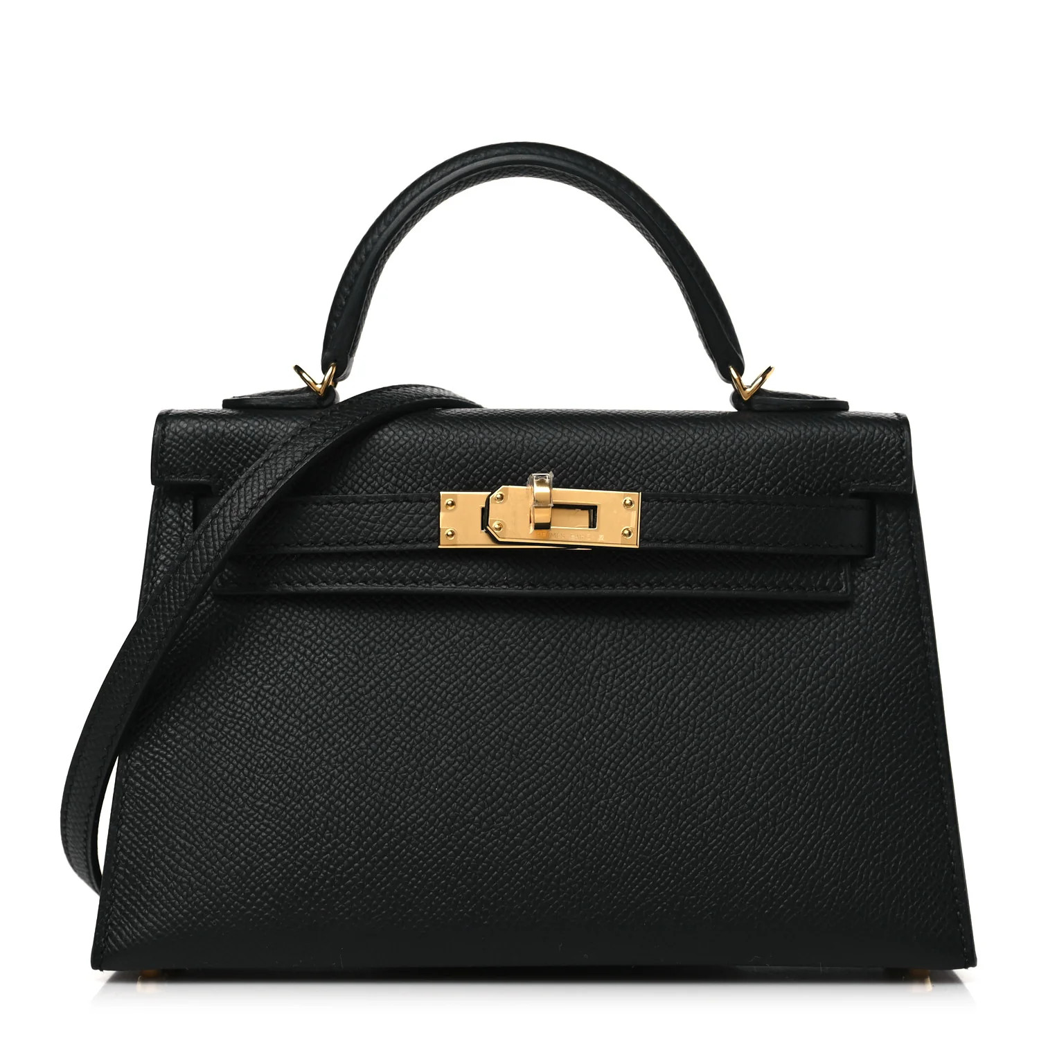 Epsom Mini Kelly Sellier 20 Black | FASHIONPHILE (US)