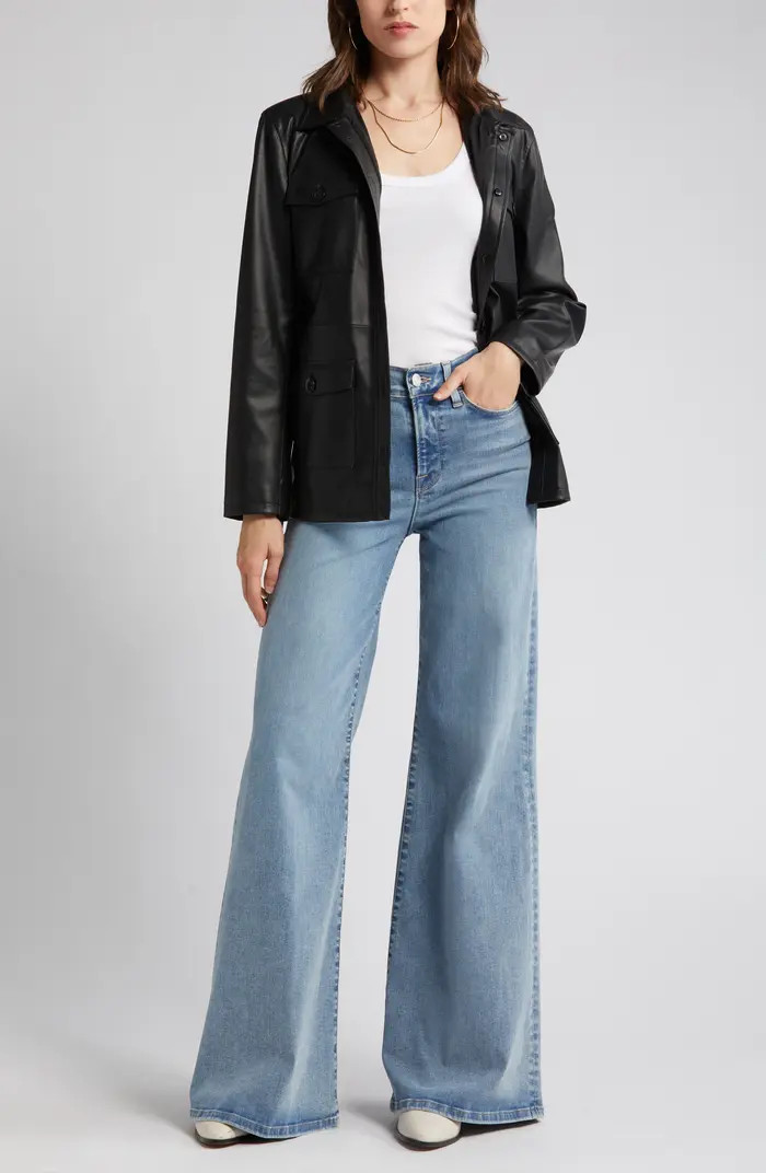 Belted Faux Leather Jacket | Nordstrom
