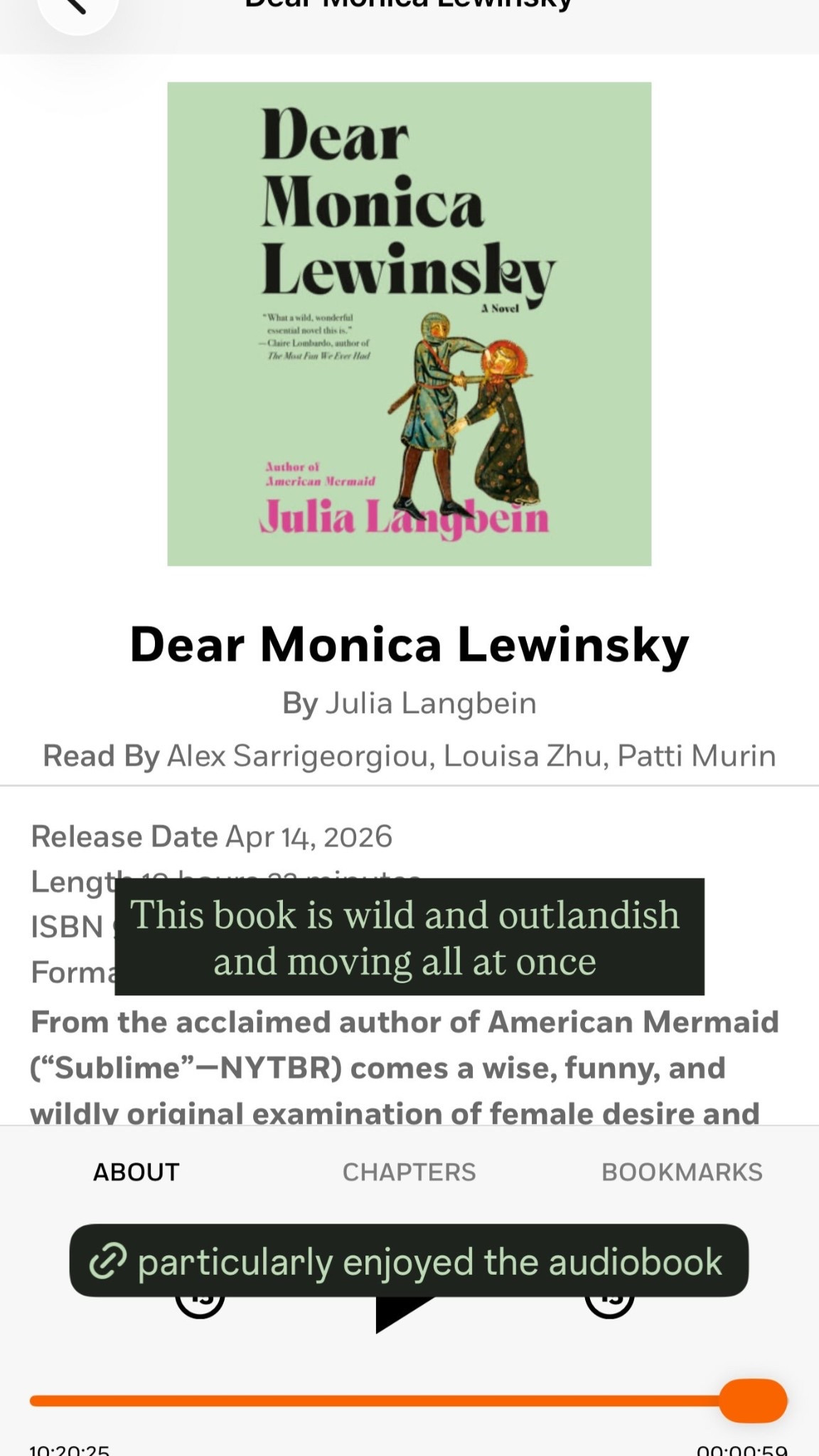 This book is wild and outlandish and moving all at once. I particularly recommend the audiobook!

#LTKstorytime #LTKdayinmylife #LTKselfcare
