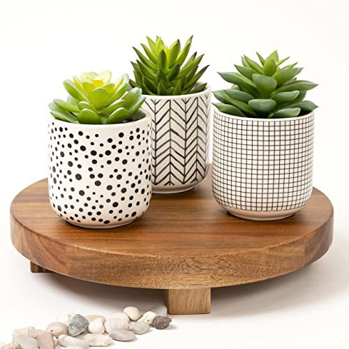 Kurrajong Farmhouse round pedestal riser board | acacia wood display and pedestal board | soap stand for kitchen | plant holder | Amazon (US)