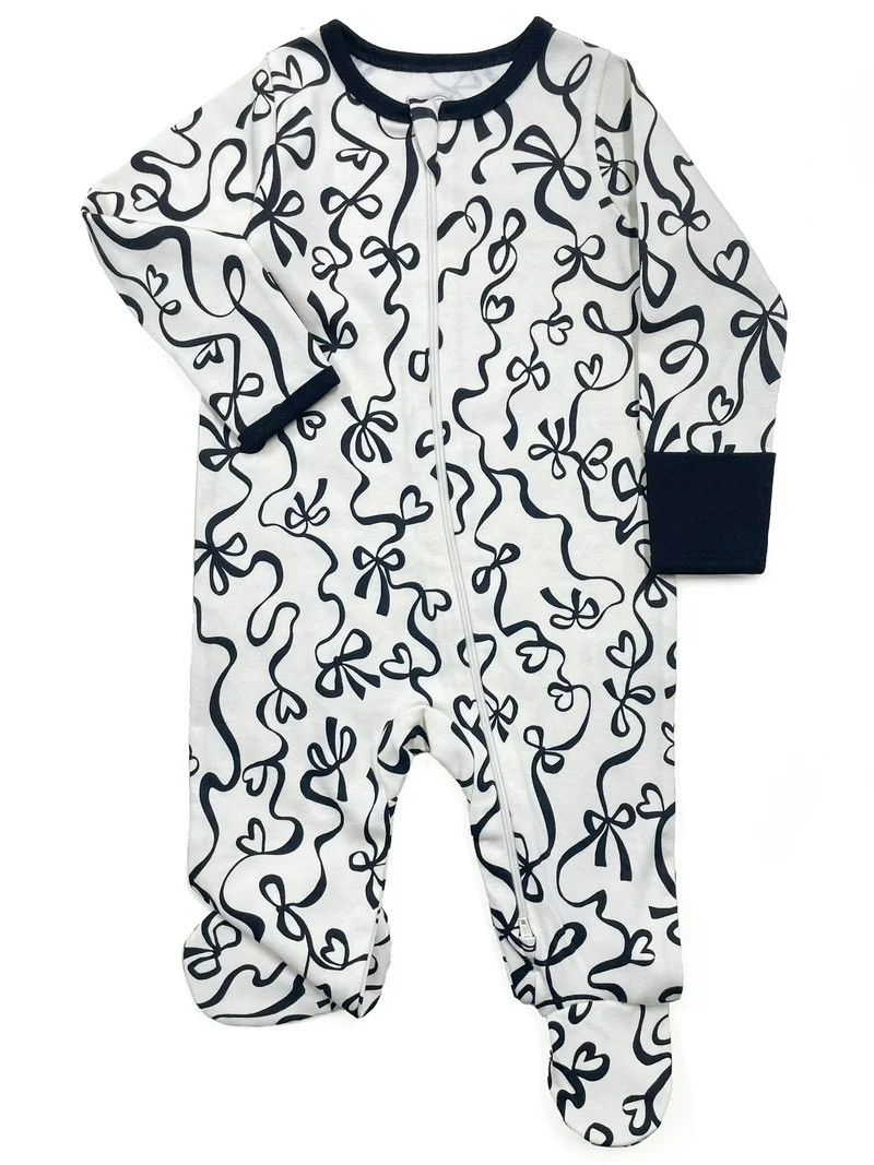 Wonder Nation Baby Gender Neutral Zip Front Footed Sleep N Play Pajamas, 2-Pack, Sizes Preemie-6/... | Walmart (US)