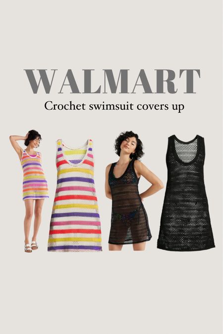 Walmart crochet swimsuit cover ups 

#LTKStyleTip #LTKSwim #LTKFindsUnder50