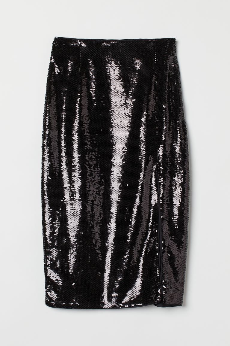 Sequined pencil skirt | H&M (UK, MY, IN, SG, PH, TW, HK)