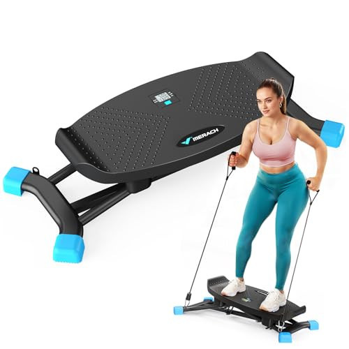 MERACH Balance Board for Adults, Rocking Stepper with Resistance Bands, Portable Wobble Board Featuring LCD Monitor, 300 lbs Capacity Ski Twister Trainer for Full Body Workout at Home Gym | Amazon (US)