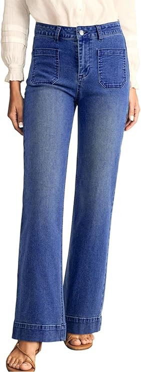 Astylish Women's Wide Leg Jeans High Waisted Stretchy Straight Leg Jeans Loose Trendy Denim Pants... | Amazon (US)
