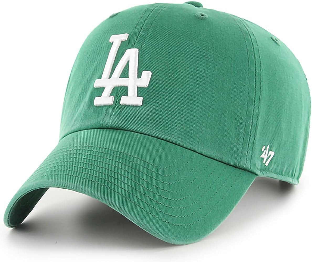 '47 MLB Kelly Green Primary Logo Clean Up Adjustable Strap Hat Cap, Adult One Size Fits All | Amazon (US)