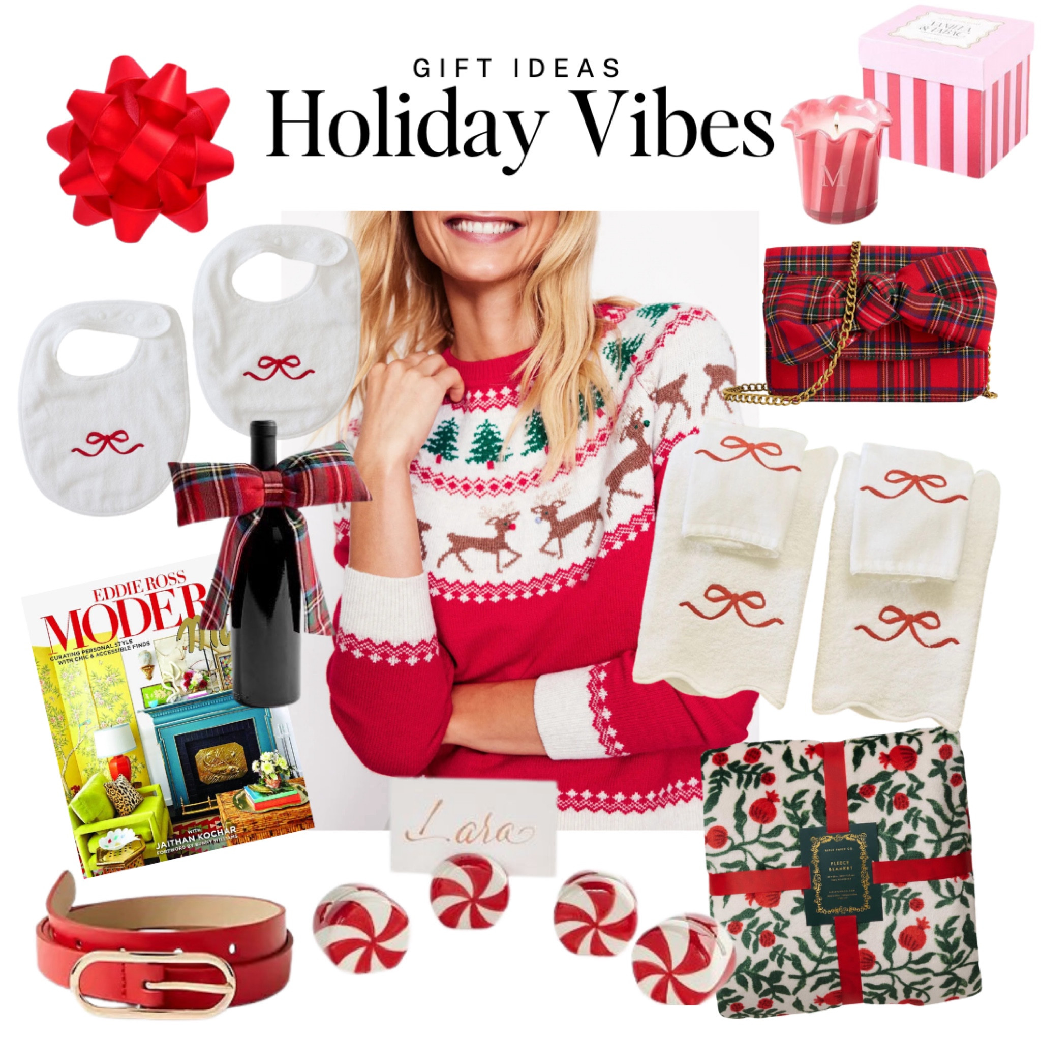 Lots of holiday vibes, aka the perfect gifts for those Christmas lovers you know... I'm one of those people. My only hint- gift these a little early so they can use them for the season!

Here's more red and white, pink and bows for your shopping pleasure. 

Holiday bows, holiday decor, target finds, gifts for her, holiday table, Christmas decor, Christmas sweater, baby holiday, throw blanket, candle gifts, monogram



#LTKHoliday #LTKHome #LTKGiftGuide
