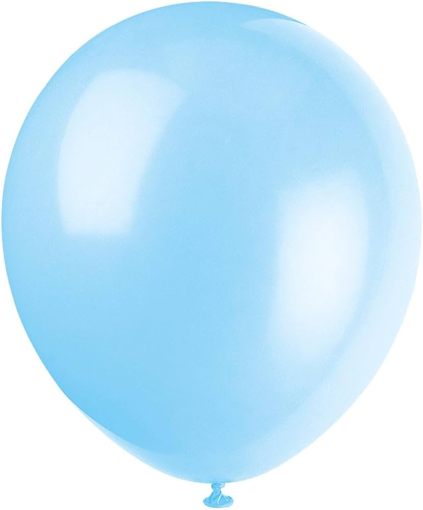 Baby Blue Latex Balloons, 12" (10-Pack) - Premium-Quality & Vibrant Party Decorations, Perfect fo... | Amazon (US)
