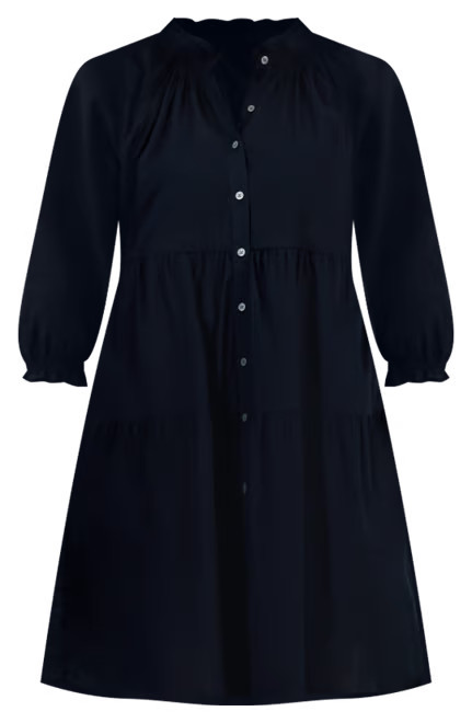 Style & Co Petite Smocked 3/4-Sleeve Tiered Shirtdress, Exclusively at Macy's  - Macy's | Macy's