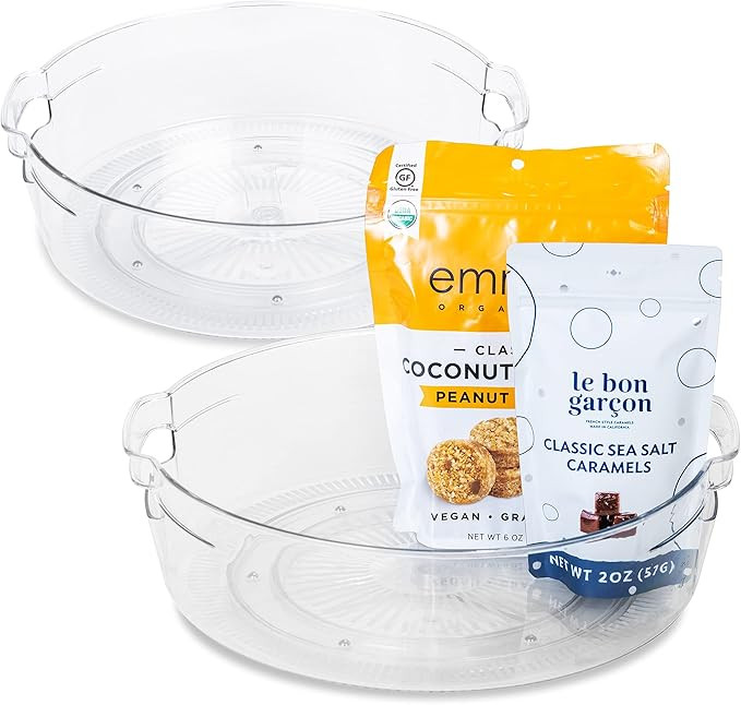 Smart Design Set of 2 Turntable Lazy Susan Spinning Organizer - 11.5 inch - BPA Free Plastic Resi... | Amazon (US)