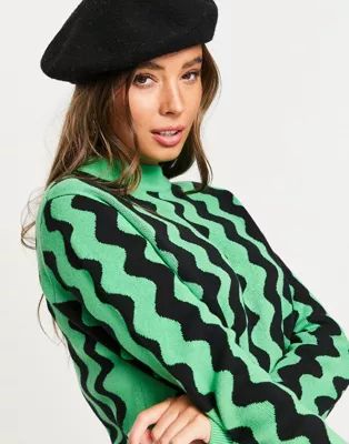 Monki Ambidextra wavy knit sweater in multi - part of a set | ASOS (Global)