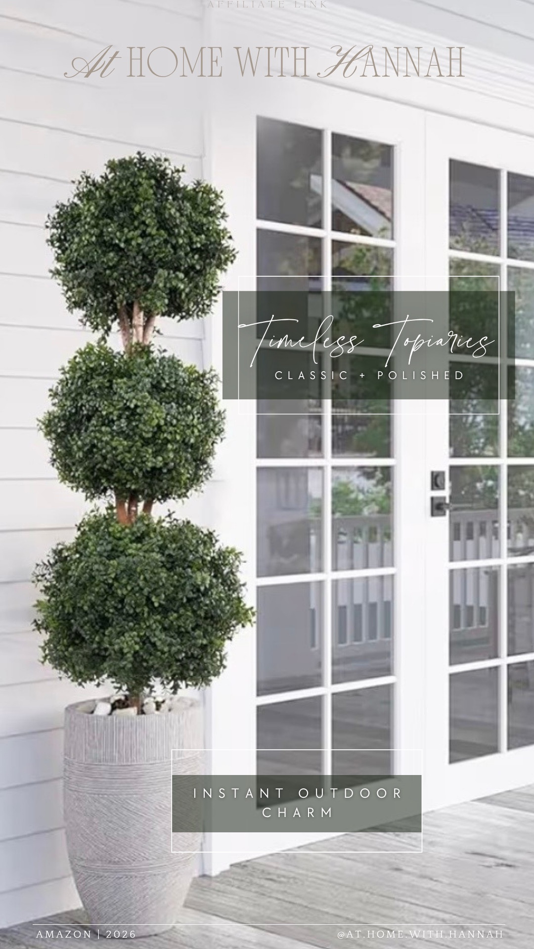 outdoor topiaries • timeless porch decor • classic outdoor planters

These topiaries are such an easy way to make an entryway, porch, patio, or doorway feel polished instantly. They give that classic, structured greenery look without needing a full landscaping project.

If you’re shopping for:
• outdoor topiaries
• faux topiary tree
• front porch topiary
• classic porch decor
• outdoor planter ideas
• entryway greenery
• polished outdoor decor
• Amazon outdoor decor

These are linked here if you want that timeless, classic outdoor look without overthinking it 🤍





••
outdoor topiaries • faux topiary tree • front porch topiary • classic porch decor • outdoor planter ideas • entryway greenery • polished outdoor decor • Amazon outdoor decor • timeless topiaries • artificial topiary tree • outdoor charm • porch styling ideas

#TopiaryTree #PorchDecor #OutdoorDecor #ClassicHomeDecor #AmazonHomeFinds

#LTKHome #LTKSeasonal