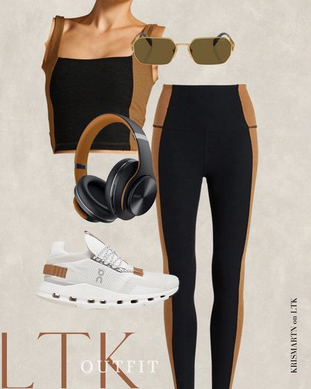 Color Block Toffee Caramel Brown Black Athletic Workout Set 

#LTKSpringSale #LTKfindsunder50 #LTKfitness