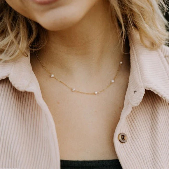 Malibu Pearl Necklace | Pink Lily