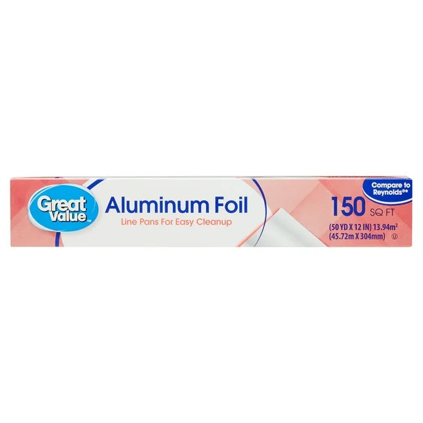 Great Value Aluminum Foil, 150 sq ft - Walmart.com | Walmart (US)