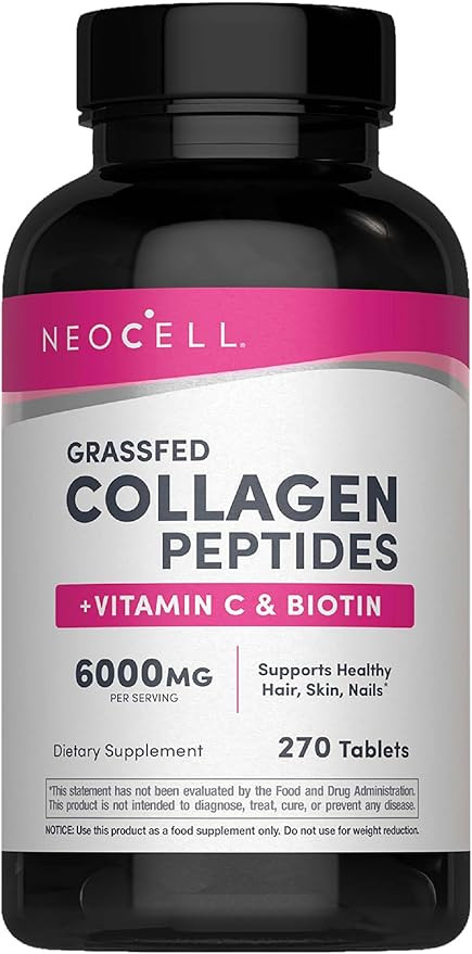 NeoCell Collagen Peptides Pills | 270 Caplets | with Vitamin C and Biotin | Grass Fed Bovine | Ha... | Amazon (US)
