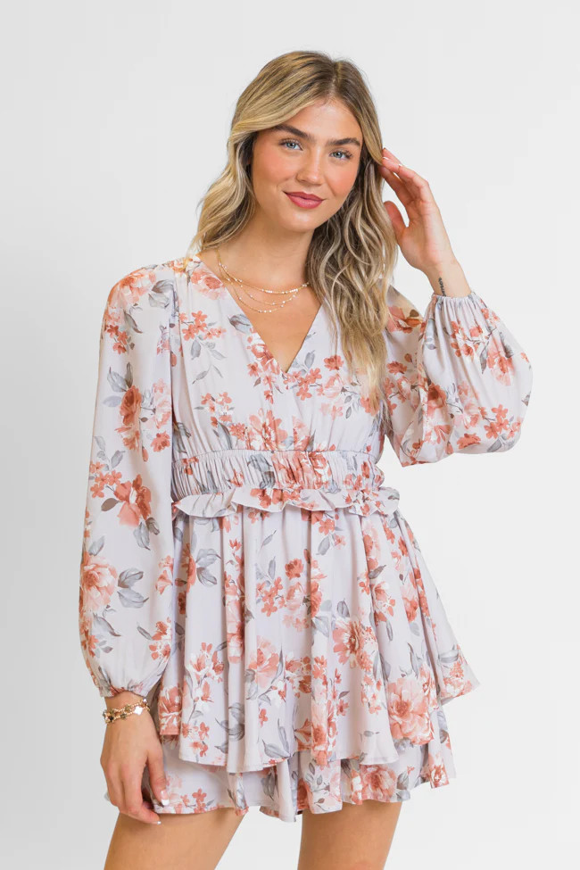 Small Town Feel Multi Printed Romper | Pink Lily