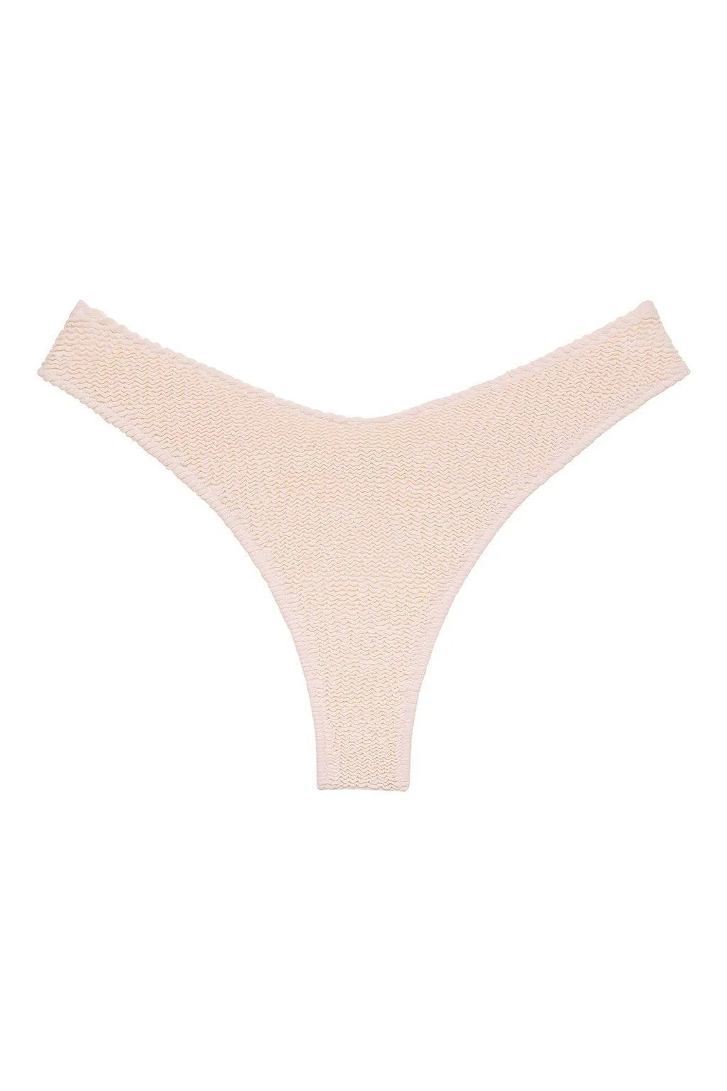 Crema Scrunch Lulu (Zig-Zag Stitch) Bikini Bottom | Montce