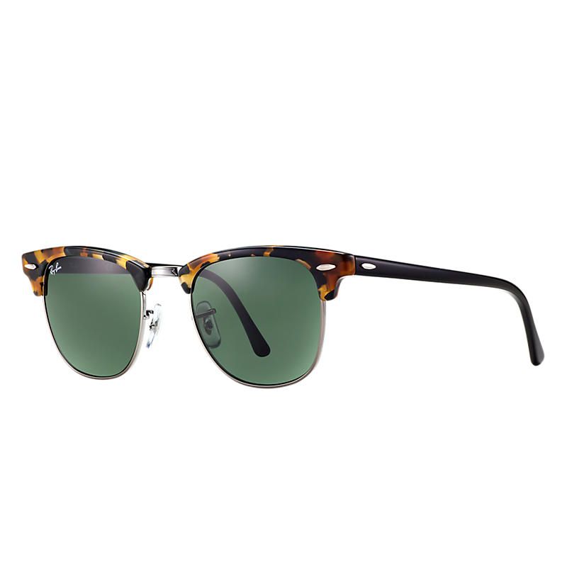 Ray-Ban Clubmaster Fleck Black Sunglasses, Green Lenses - Rb3016 | Ray-Ban (US)