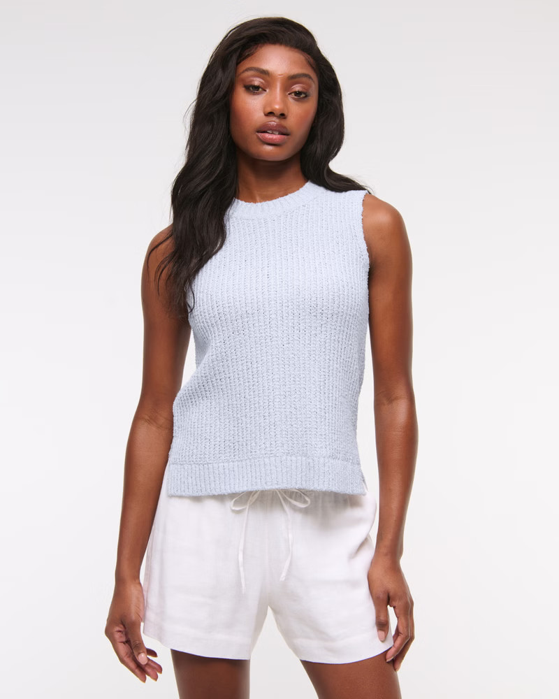 Textural Crew Sweater Shell Tank | Abercrombie & Fitch (US)