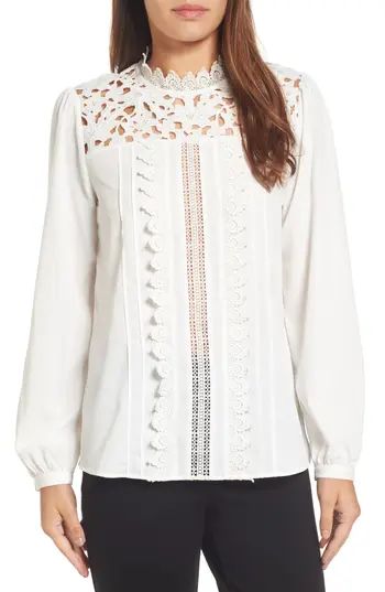 Women's Halogen Lace Yoke Blouse | Nordstrom