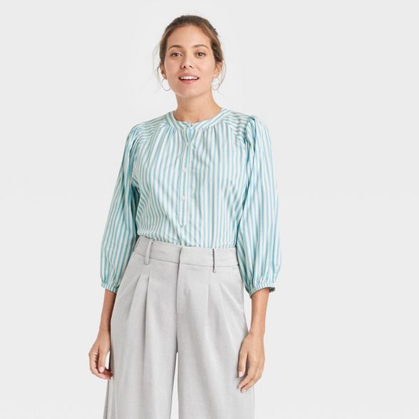 Women's Puff 3/4 Sleeve Blouse - A New Day™ | Target