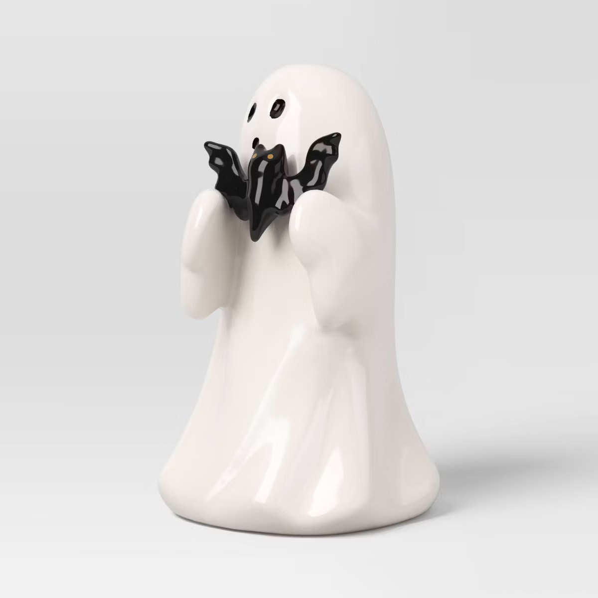 4.5" Ceramic Ghost with Bat Halloween Figurine - Hyde and EEK! Boutique™ | Target