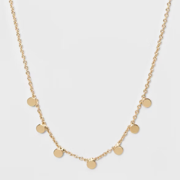 Small Circle Pendent Necklace - A New Day™ Gold | Target
