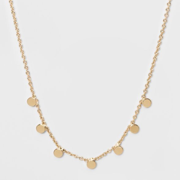Small Circle Pendent Necklace - A New Day&#8482; Gold | Target
