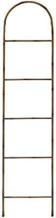 Bloomingville 68" H Decorative Metal Arched Top & Bamboo Finish Ladder, Brown | Amazon (US)