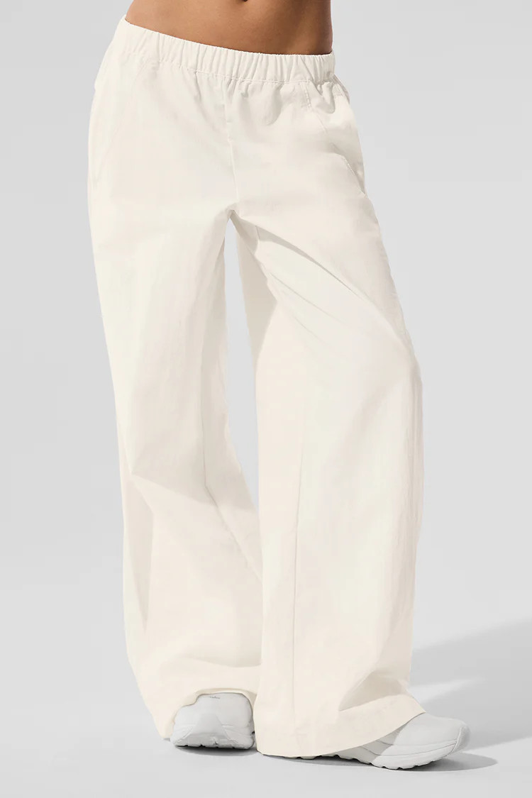 High-Waist Origin Wide Leg Track Pant - Ivory | Alo Yoga (US)